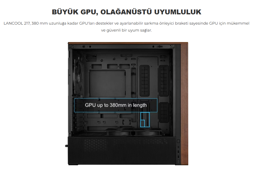 Lian Li Lancool 217 Beyaz E-ATX Mid-Tower Kasa