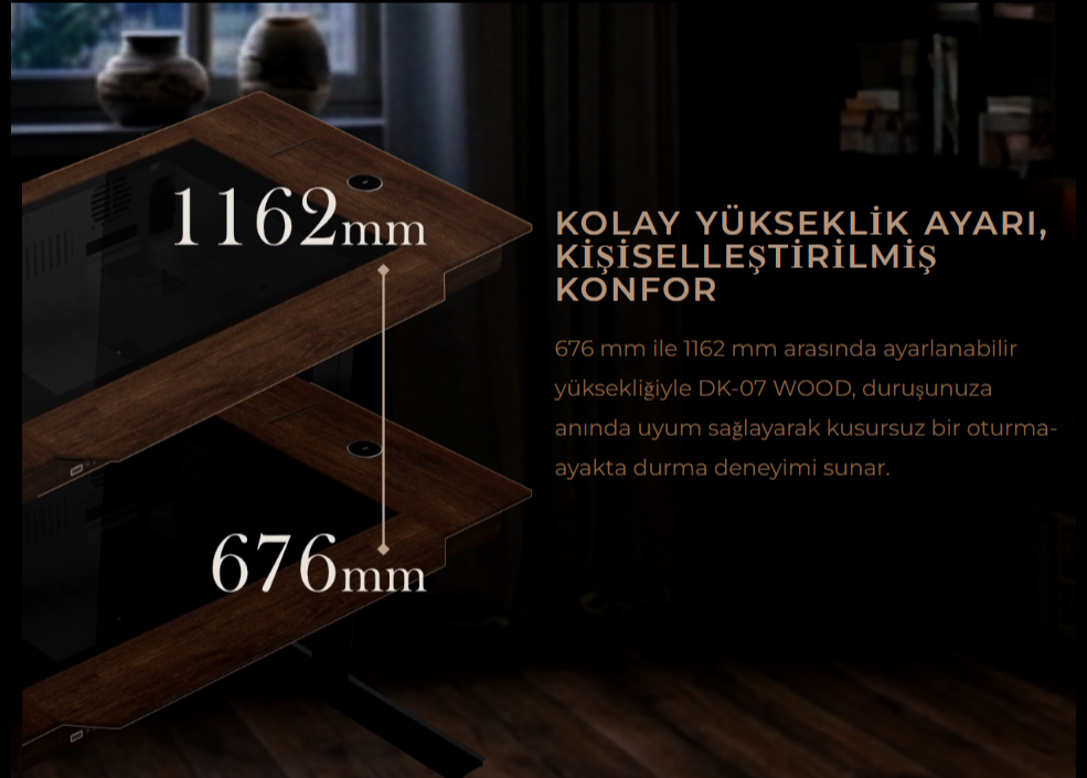 Lian Li DK07X-WD Ahşap Oyuncu Masası