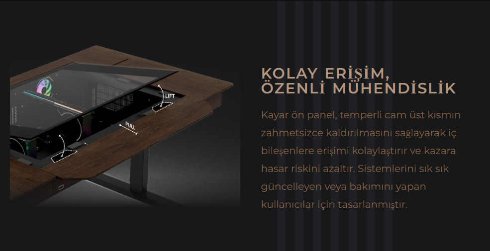 Lian Li DK07X-WD Ahşap Oyuncu Masası