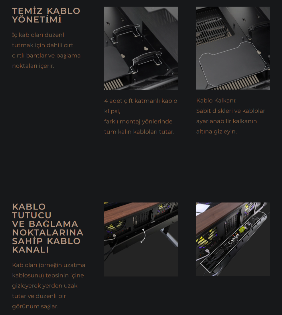 Lian Li DK07X-WD Ahşap Oyuncu Masası
