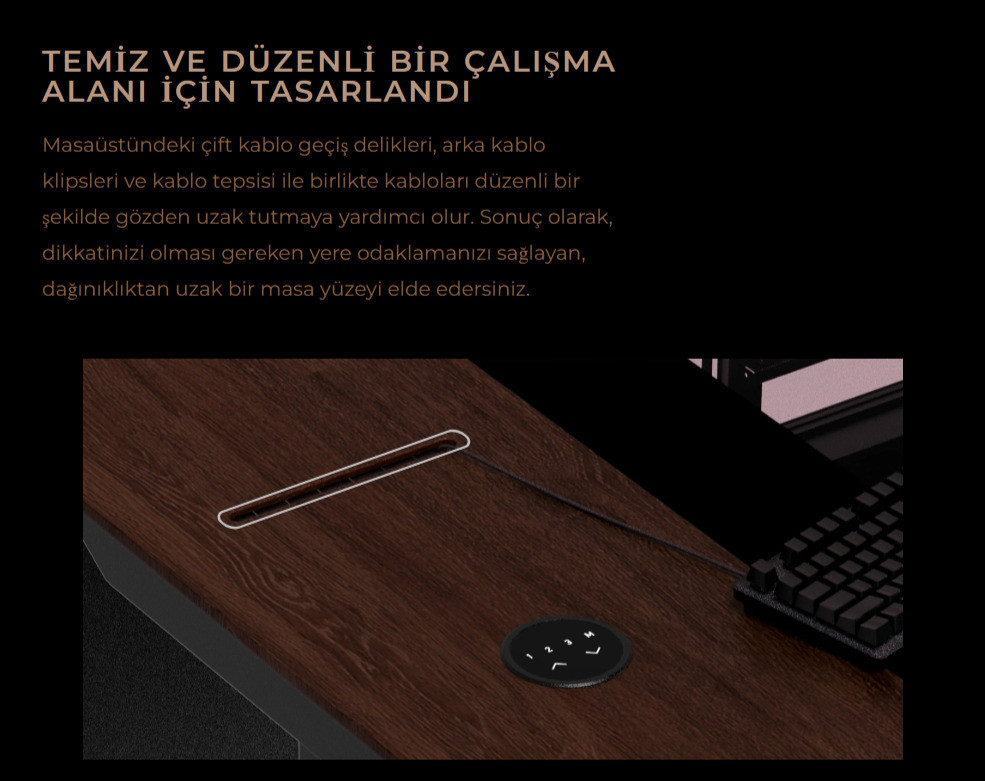 Lian Li DK07X-WD Ahşap Oyuncu Masası