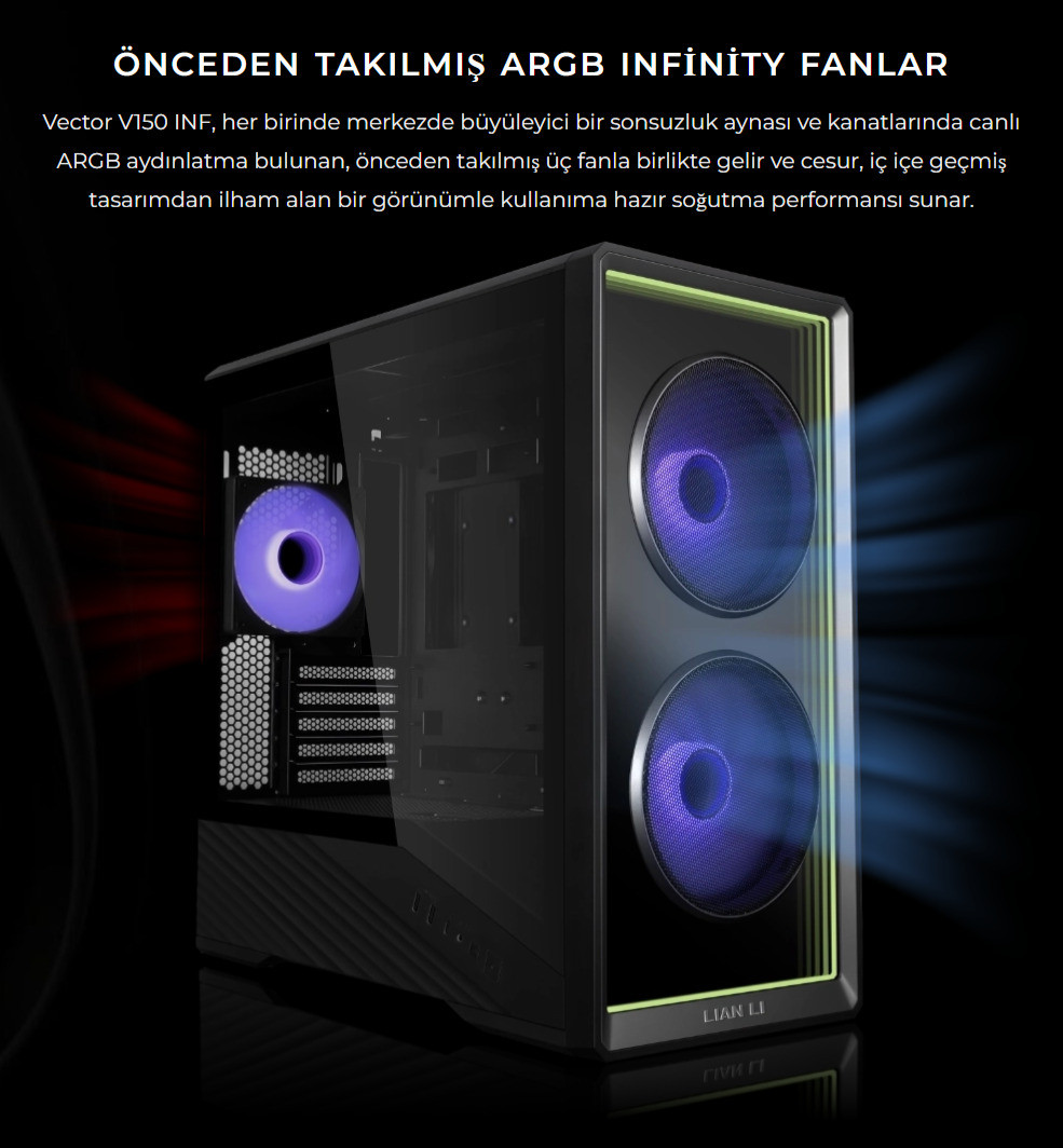 Lian Li Vector V150 INF Mid Tower mATX Kasa