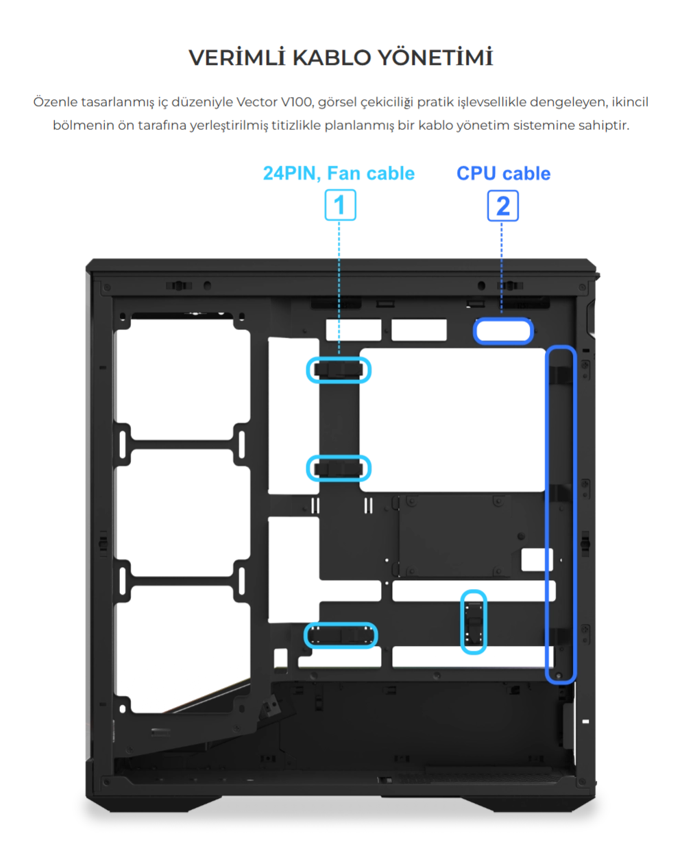 Lian Li VECTOR V100R Siyah E-ATX Kasa