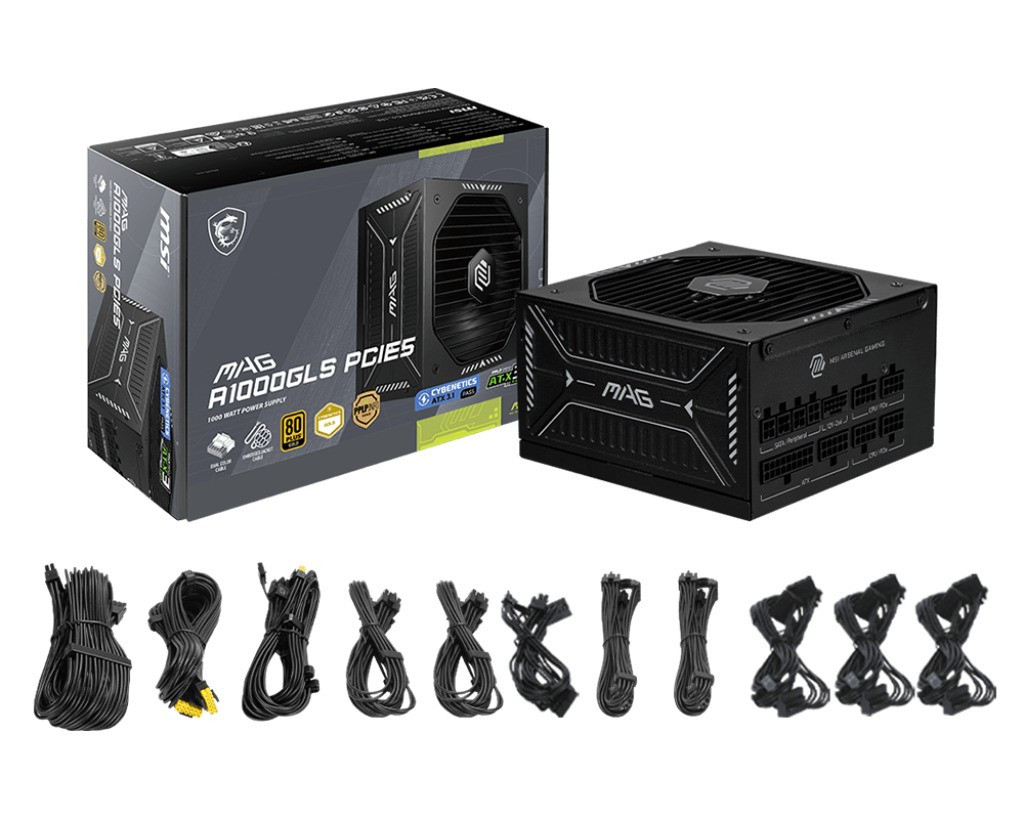 MSI MAG A1000GLS PCIE5 1000W 80+Gold Full Modüler Power Supply