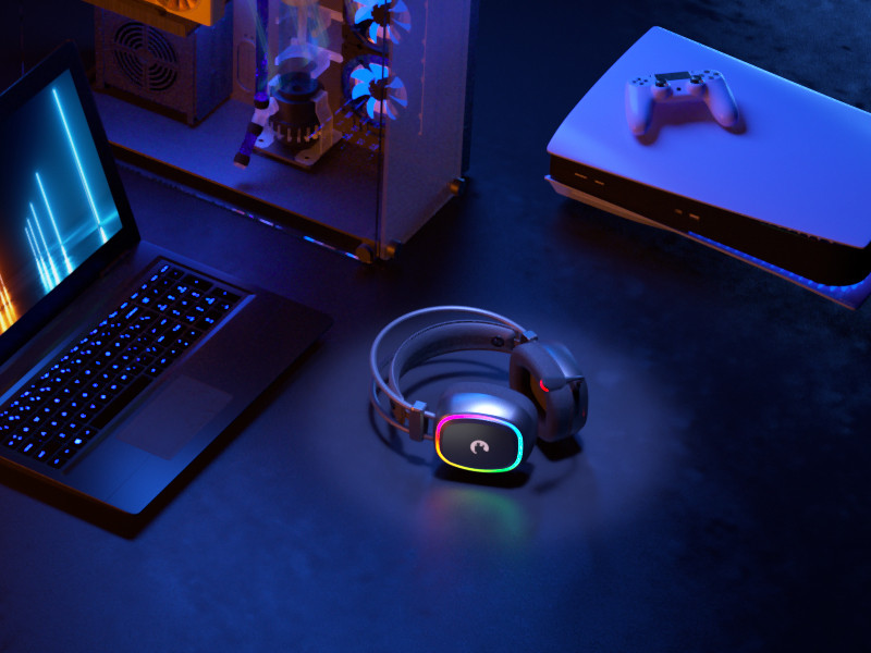 GamePower Raijin Rainbow 7.1 Surround Gaming Kulaklık 