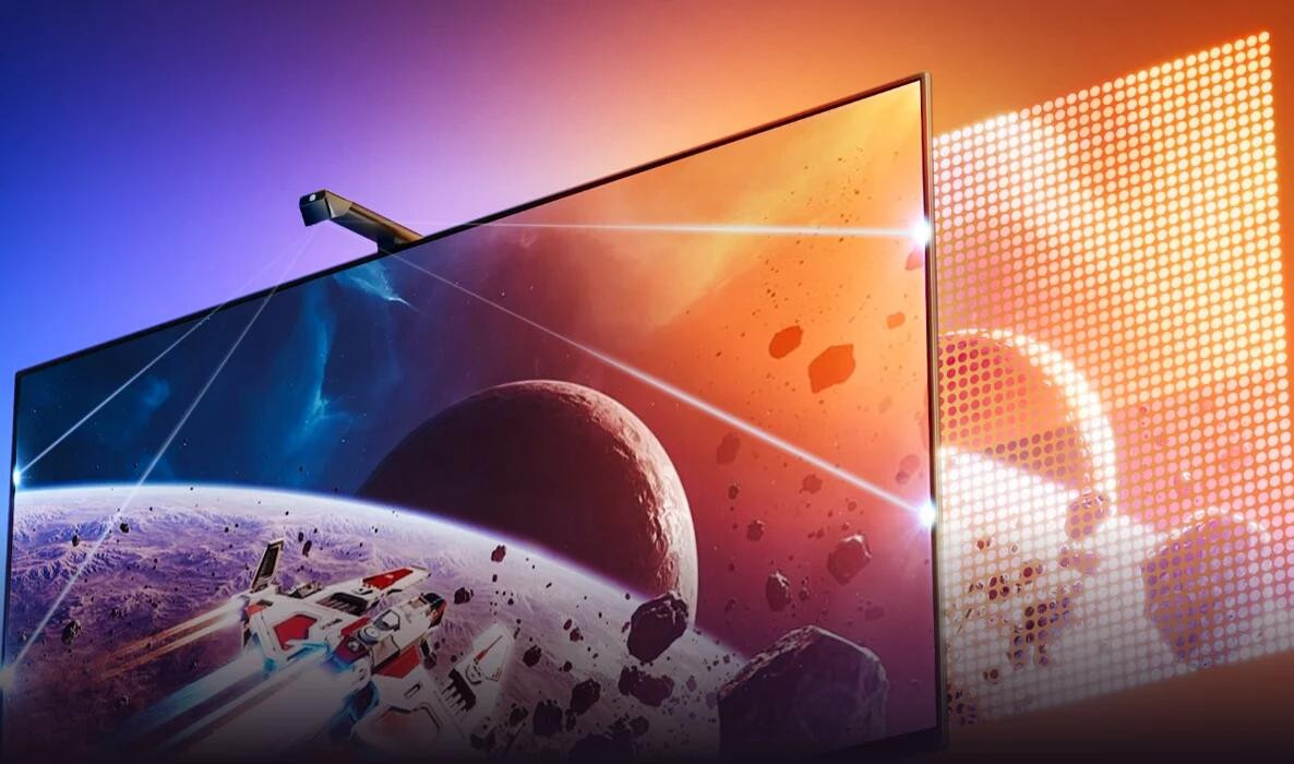 Govee Tv Arkası Led Şerit Aydınlatma + 2`li Aydınlatma Bar + Tv ile Renk Senkronizasyon 55-65 inç Tüm Tv`ler Uyumludur -H605A311