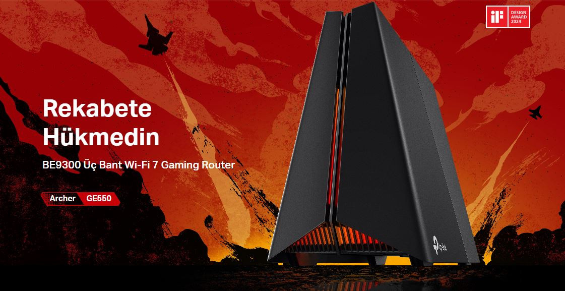 TP-Link Archer GE550 BE9300 9300 Mbps WiFi 7 Tri-Band 5 Port Gaming Router