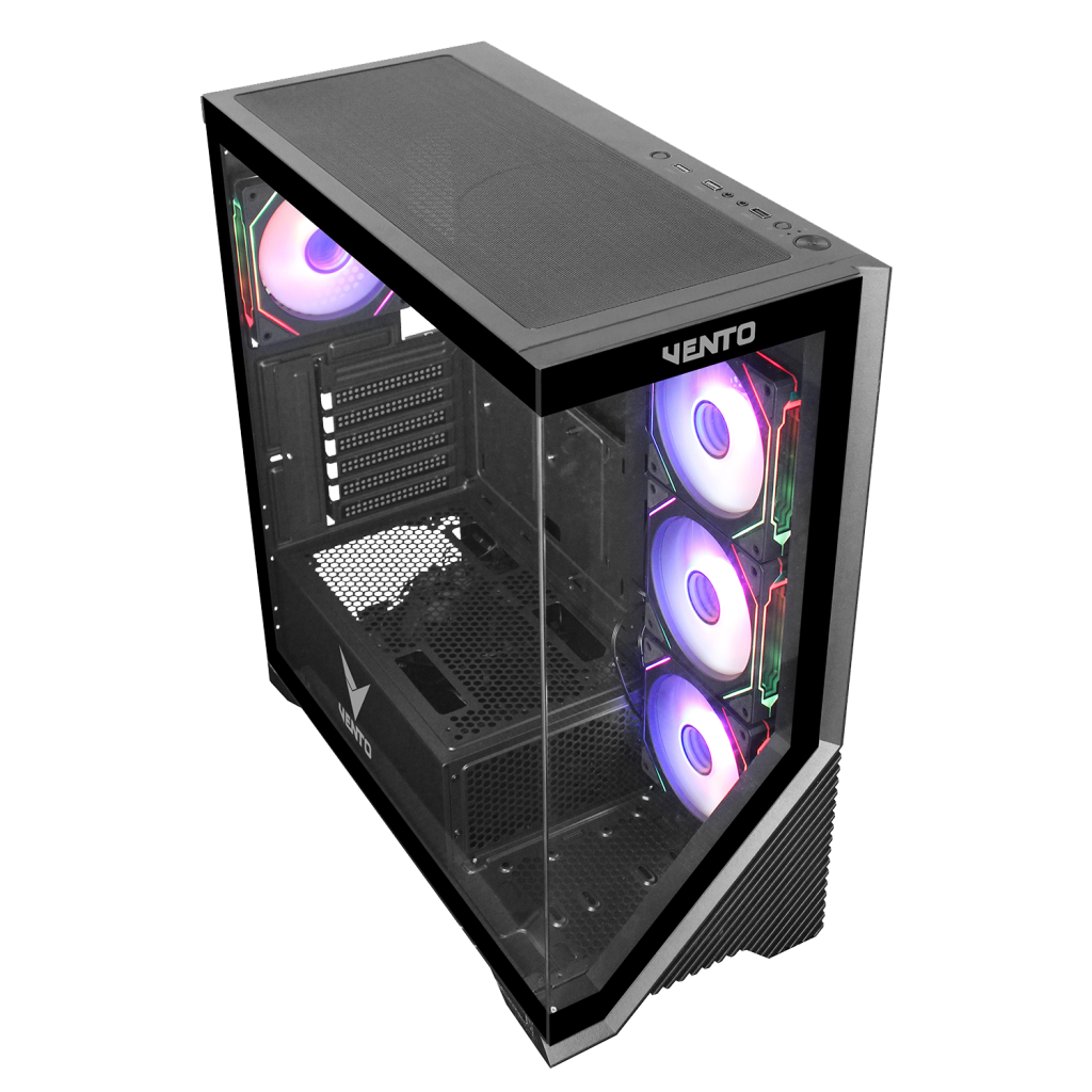 VENTO FSP VG4202FLA 1000W Gen5 ATX3.1 80+ Gold 4x120mm RGB Fan Temperli Cam USB 3.0 Mesh ATX Gaming Kasa
