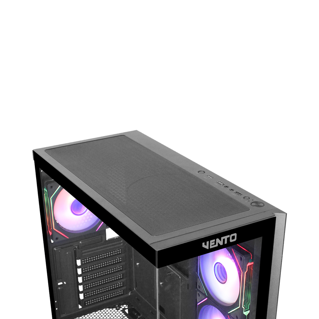 VENTO FSP VG4202FLA 1000W Gen5 ATX3.1 80+ Gold 4x120mm RGB Fan Temperli Cam USB 3.0 Mesh ATX Gaming Kasa