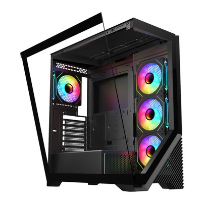 VENTO FSP VG4202FLA 1000W Gen5 ATX3.1 80+ Gold 4x120mm RGB Fan Temperli Cam USB 3.0 Mesh ATX Gaming Kasa