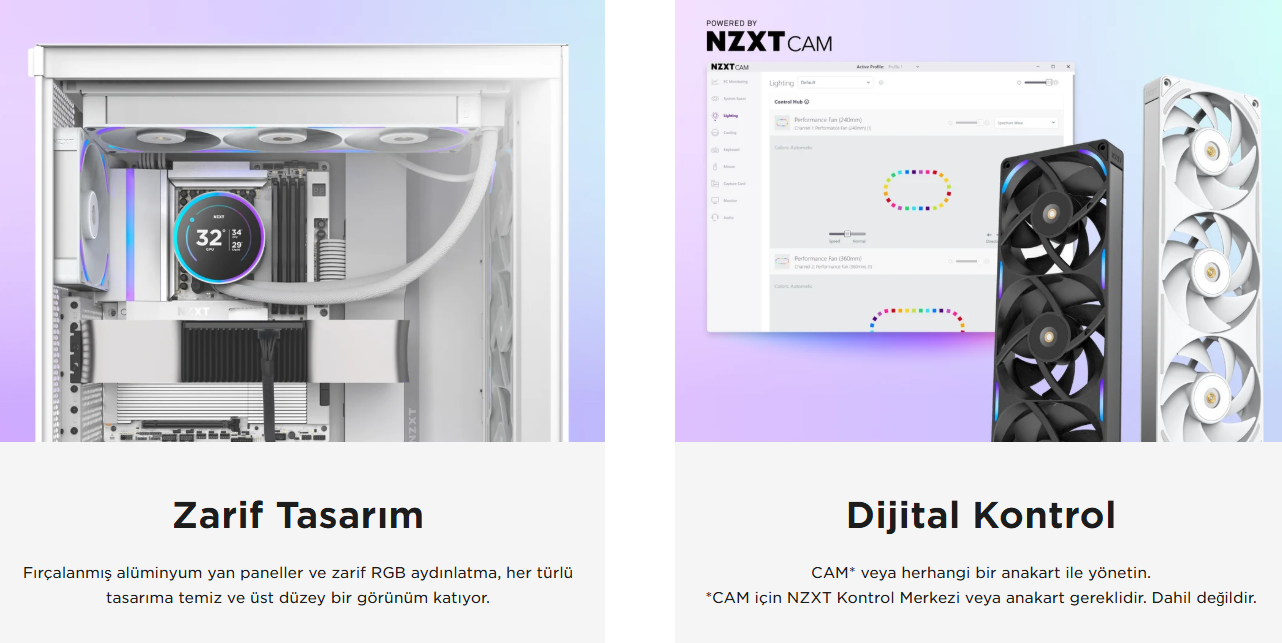 NZXT F140X RF-U14PN-B1 Siyah 14 cm Kasa Fanı