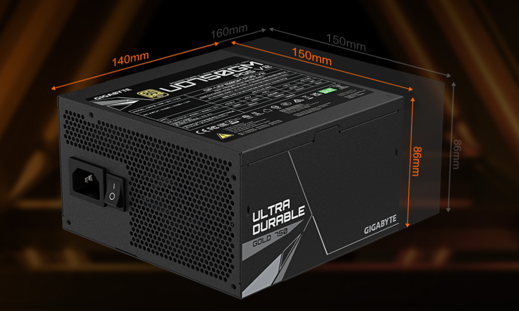 Gigabyte GP-UD750GM PG5 V2 Gen5.1 750 W Power Supply