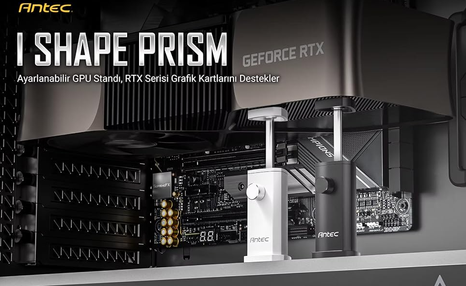 Antec I Shape Prism 63.5-100mm Ayarlanabilir Manyetik Beyaz Ekran Kartı Destek Aparatı