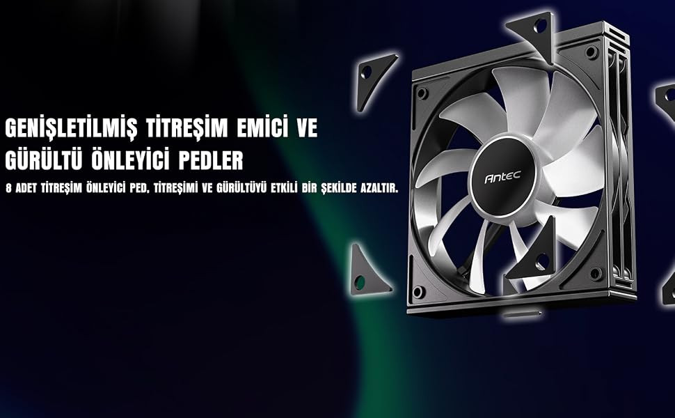 Antec C120 ARGB 120mm 1500 RPM PWM Beyaz Kasa Fanı 3`lü Paket