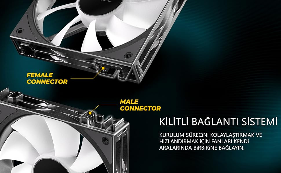 Antec C120 ARGB 120mm 1500 RPM PWM Siyah Kasa Fanı 3`lü Paket