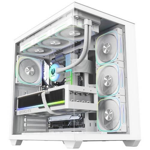 Bitfenix UT500 White 850W 80+ Bronze PSU 4x120mm FRGB Fan ATX Temperli Cam Beyaz Gaming Kasa