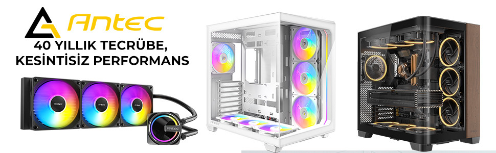 Antec FLUX PRO 6x PWM Fan Temperli Cam USB Type-C Ahşap Detaylı Beyaz Full Tower Gaming (Oyuncu) Kasa