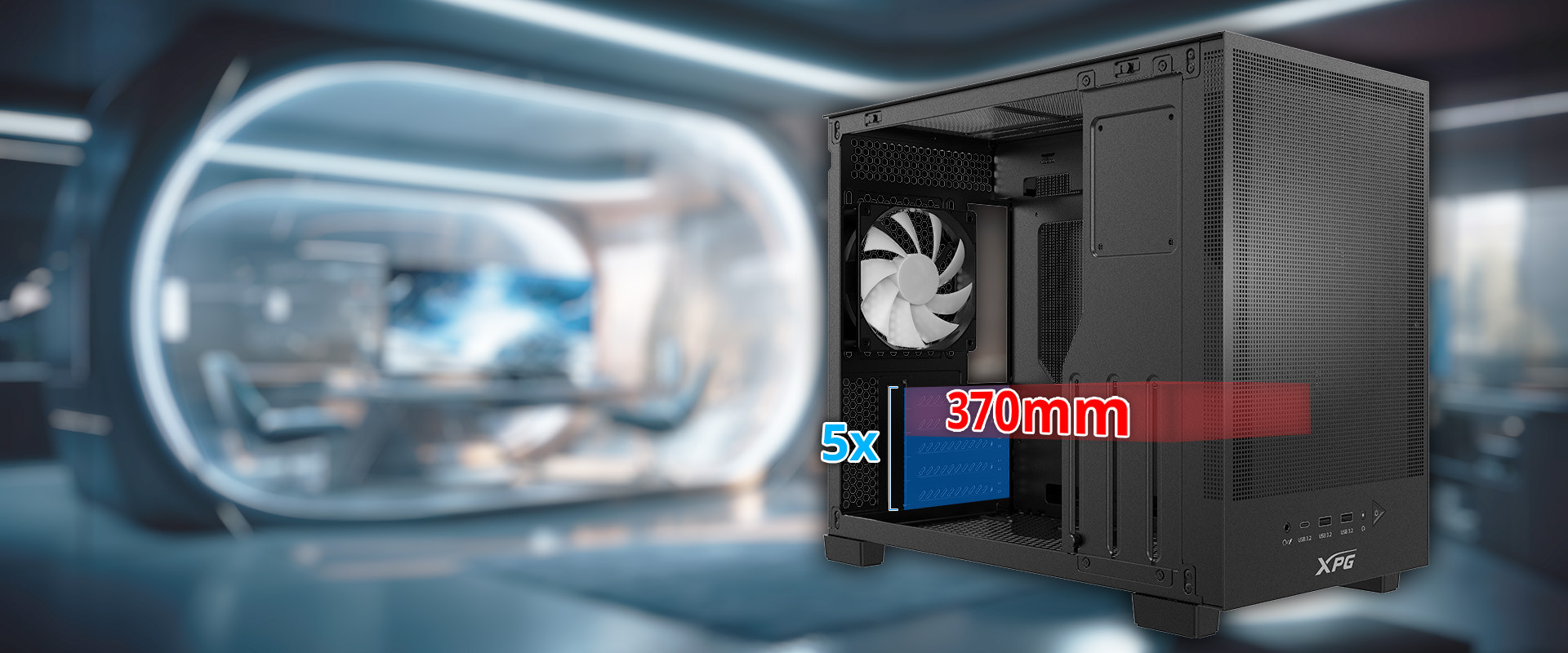XPG Valor Mesh Nano Micro-ATX Siyah Kasa