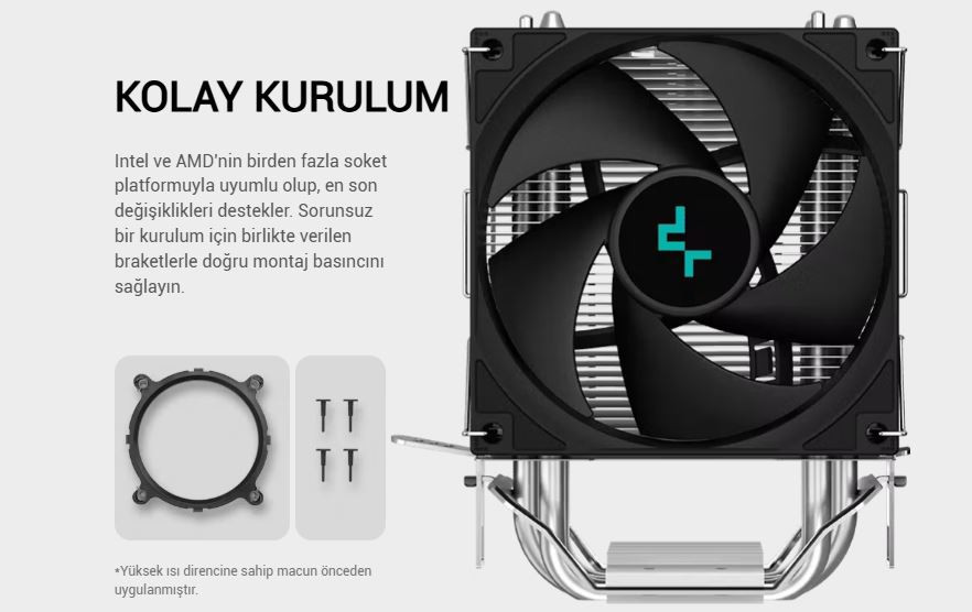 DeepCool AG300-G2 92mm Kule Tipi İşlemci Soğutucu
