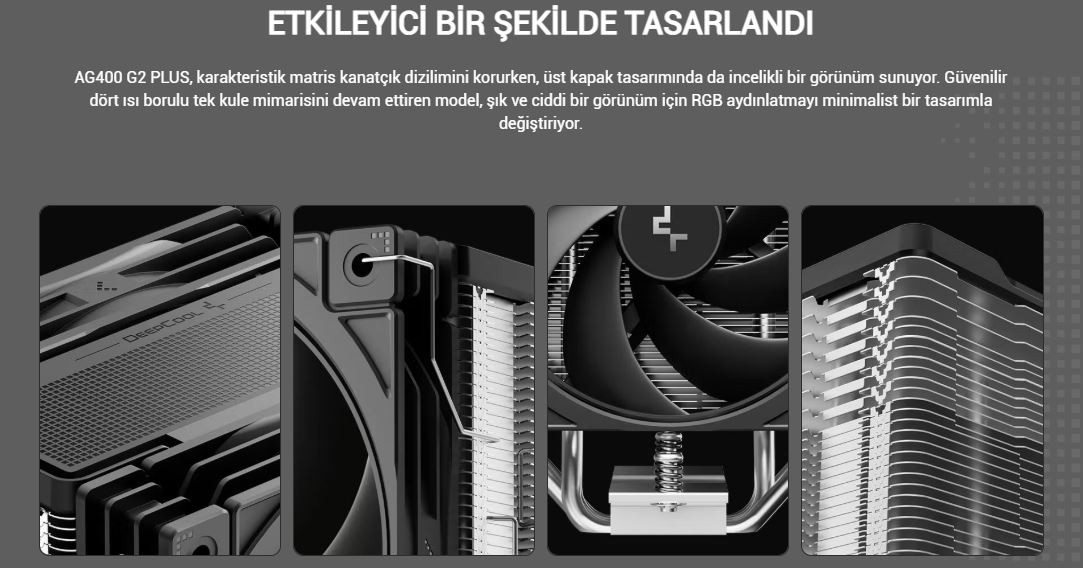 DeepCool AG400-G2-WH 120mm Kule Tipi Beyaz İşlemci Soğutucu