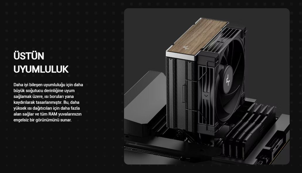 DeepCool AK400-G2 120mm Kule Tipi Siyah İşlemci Soğutucu
