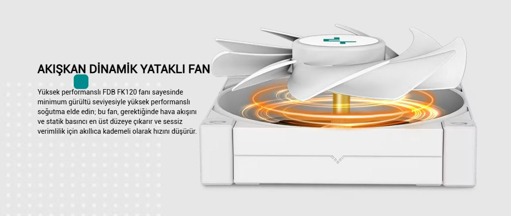 DeepCool AK400 DIGITAL SE WH 120mm Kule Tipi Beyaz İşlemci Soğutucu