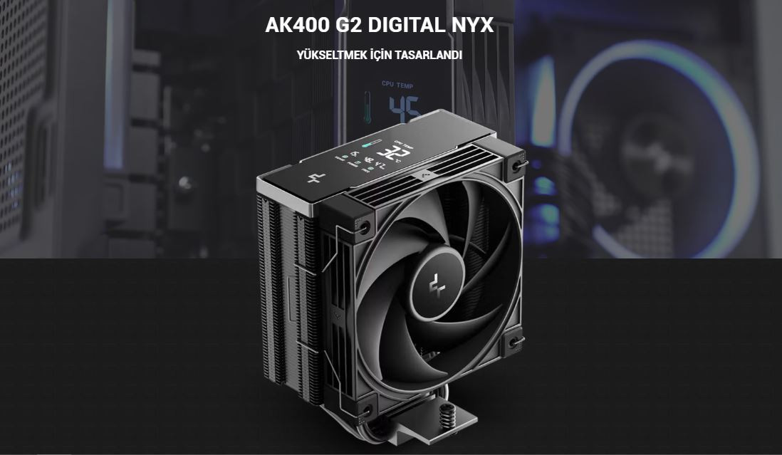 DeepCool AK400 G2 DIGITAL NYX 120mm Kule Tipi Siyah İşlemci Soğutucu