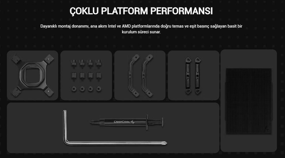 DeepCool AK500-G2 120mm Kule Tipi Siyah İşlemci Soğutucu