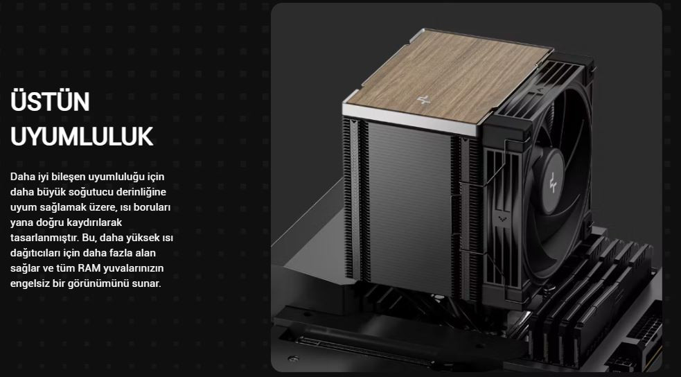 DeepCool AK500-G2 120mm Kule Tipi Siyah İşlemci Soğutucu