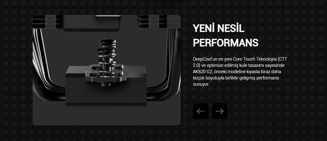 DeepCool AK620-G2 2x120mm Kule Tipi Siyah İşlemci Soğutucu