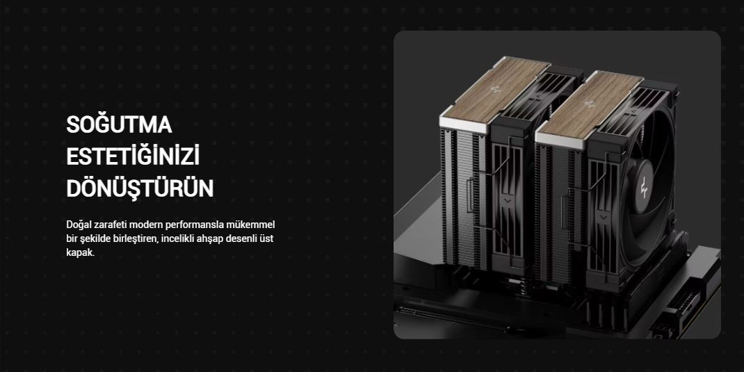 DeepCool AK620-G2 2x120mm Kule Tipi Siyah İşlemci Soğutucu