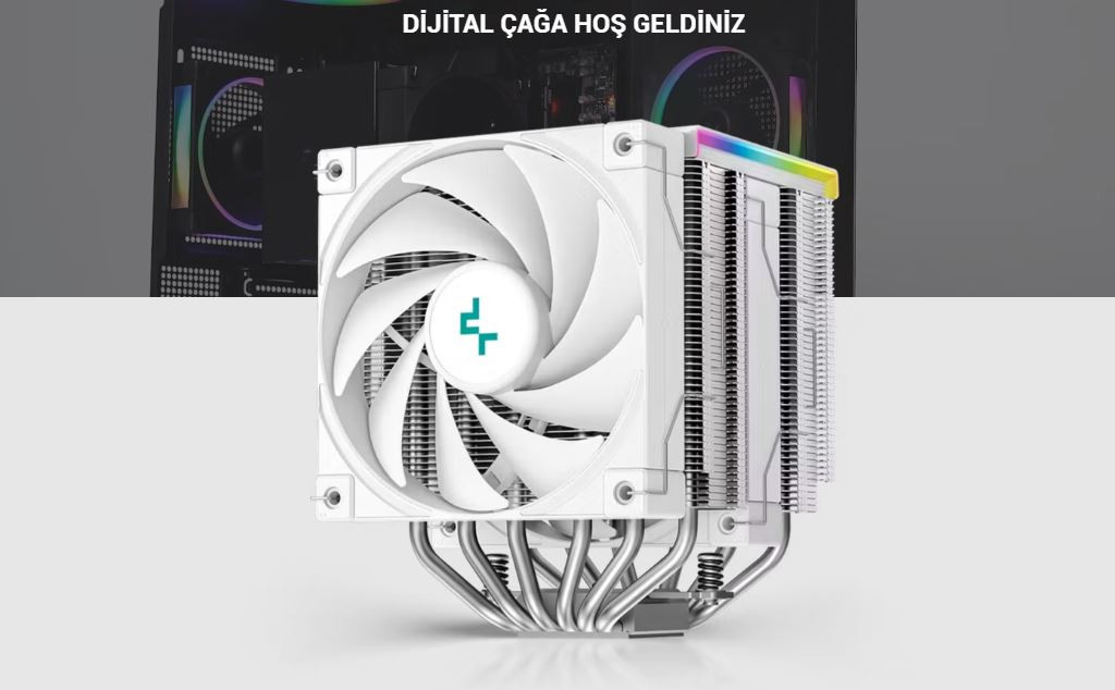 DeepCool AK620-DIGITAL-SE-WH 2x120mm Kule Tipi Beyaz İşlemci Soğutucu
