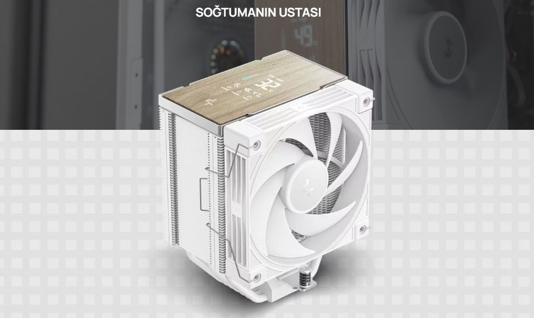DeepCool AK700-DIGITAL-WH 1x120mm Kule Tipi Beyaz İşlemci Soğutucu