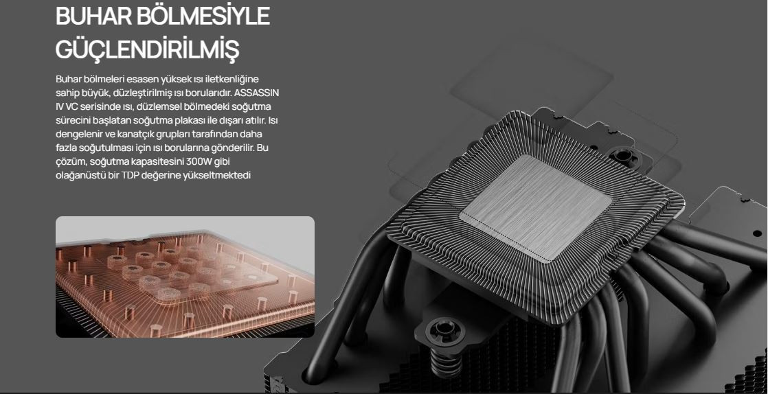 DeepCool ASSASSIN-VC-ELITE 120mm + 140mm Kule Tipi Siyah İşlemci Soğutucu