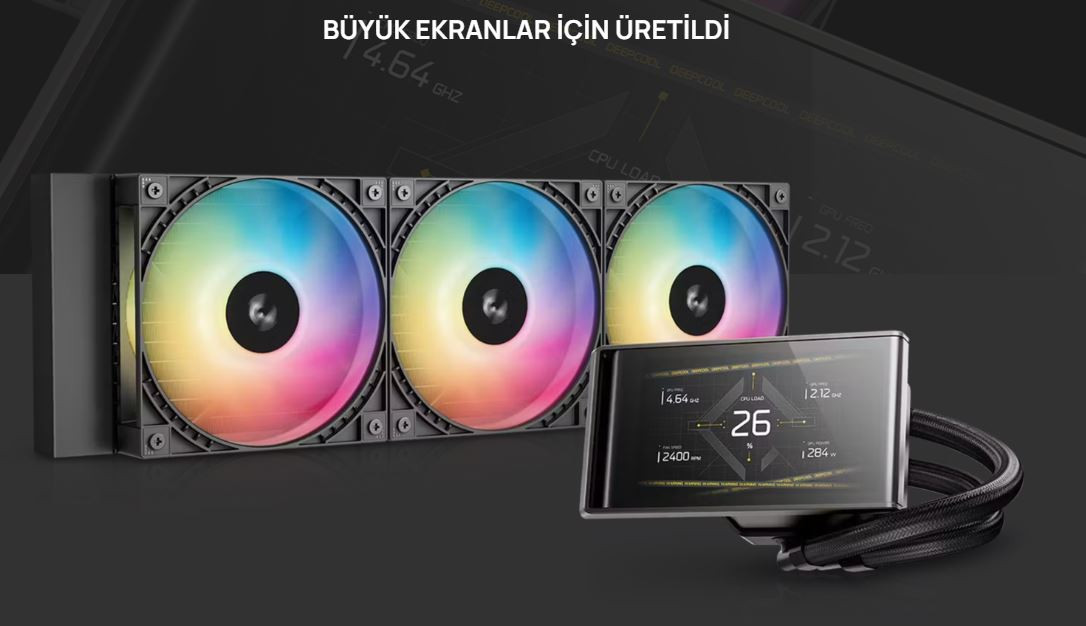 Deepcool LT360-VISION-ARGB 360mm Siyah İşlemci Sıvı Soğutucu
