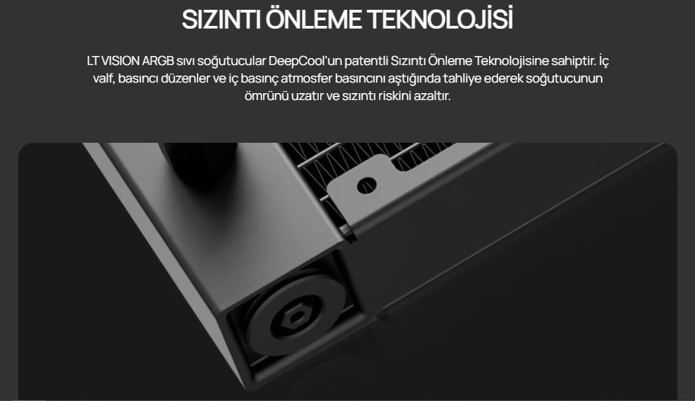 Deepcool LT360-VISION-ARGB 360mm Siyah İşlemci Sıvı Soğutucu