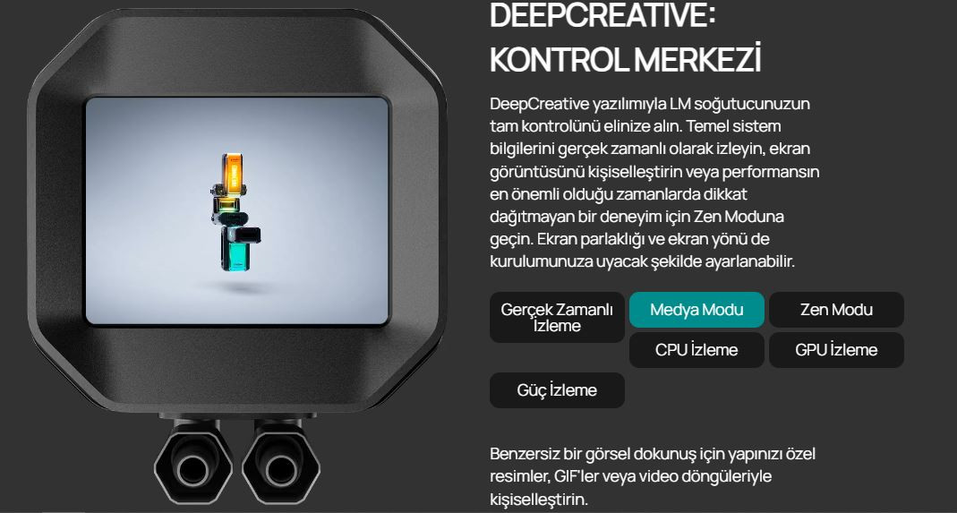 DeepCool LM360 360mm Siyah İşlemci Sıvı Soğutucu