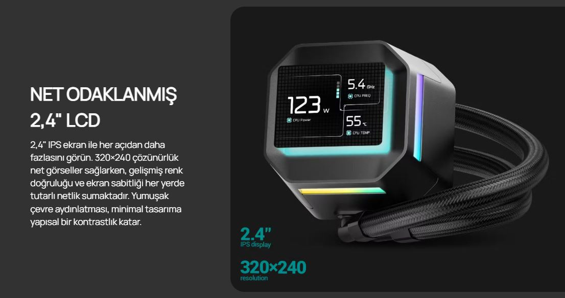 DeepCool LM360 360mm Siyah İşlemci Sıvı Soğutucu