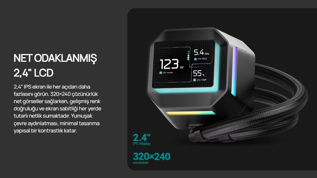 DeepCool LM240 240mm Siyah İşlemci Sıvı Soğutucu