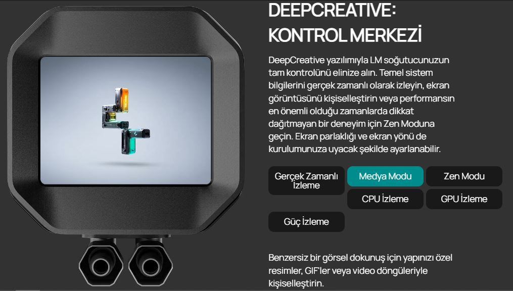 DeepCool LM240 240mm Siyah İşlemci Sıvı Soğutucu