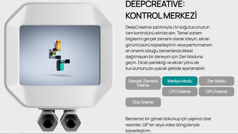 DeepCool LM240-WH 240mm Beyaz İşlemci Sıvı Soğutucu