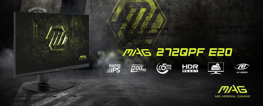 MSI MAG 272QPF E20 27″ 200Hz 0.5ms 2K WQHD Adaptive Sync Rapid IPS Pivot Gaming Monitör