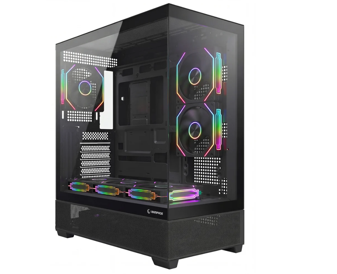 Rampage HYDRA V5 850W 80 Plus Bronze Siyah 6*12cm ARGB Fan ATX MID-T Gaming Oyuncu Kasası