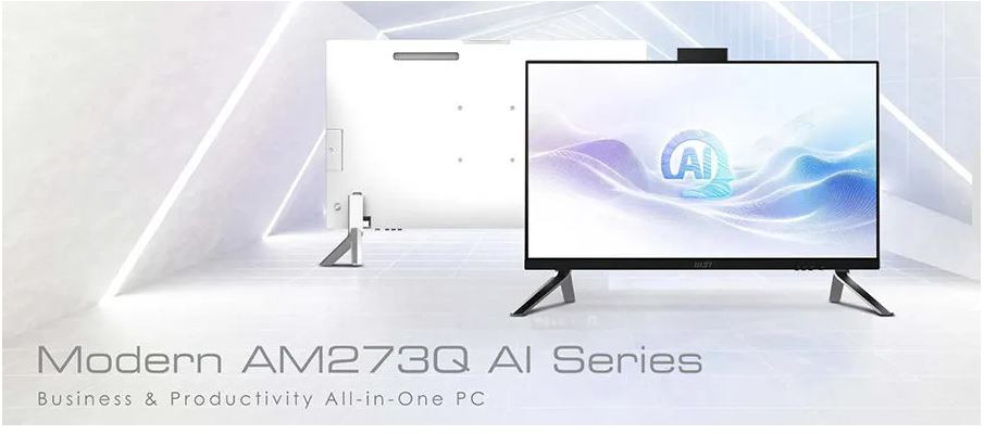 MSI MODERN AM273Q AI 1UM-421EU CORE ULTRA 5 125H 16GB 512GB SSD 27.0″ WQHD FREEDOS SIYAH ALL IN ONE PC