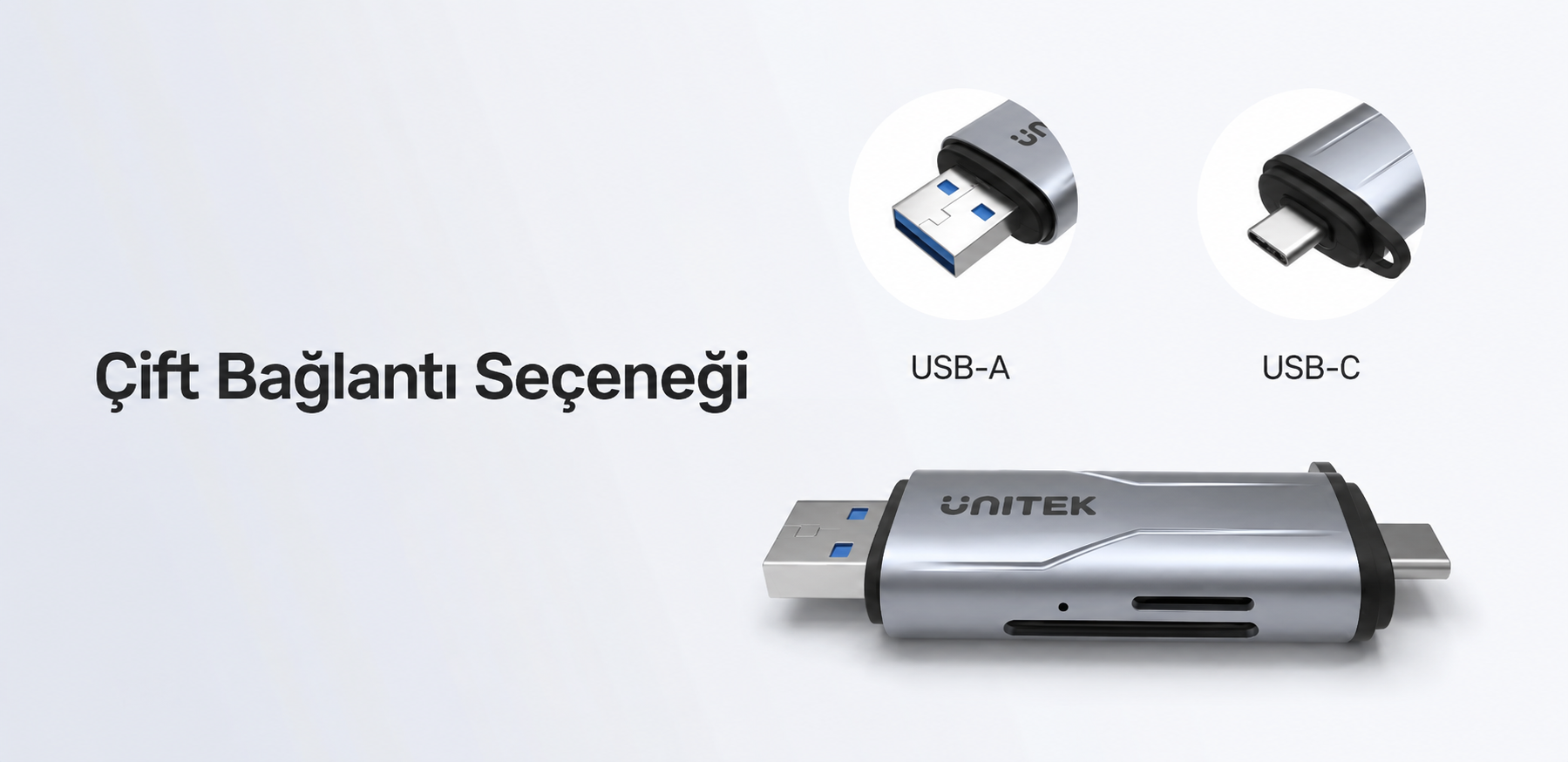 Unitek 2`si 1 Arada SD/MicroSD Kart Okuyucu (R1010A)
