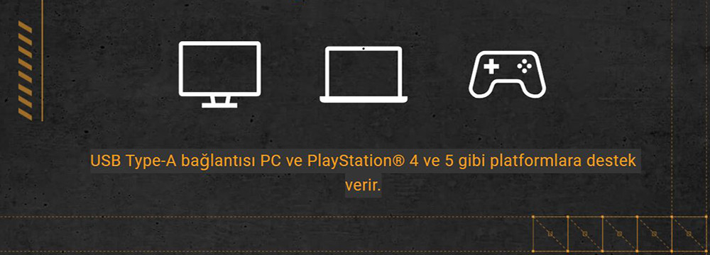 ASUS A302 TUF Gaming H1 Gen II (Oyuncu) Kulaklık