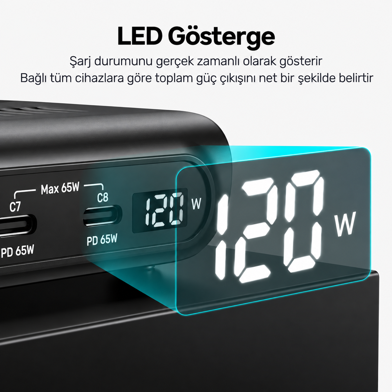Unitek uCharge 120W 10 Bağlantı Noktalı Akıllı Şarj İstasyonu (P1230EBK01-EU)