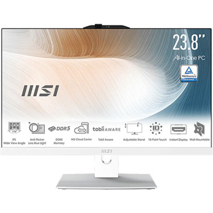 MSI Modern AM242P 1M-1224EU Intel Core 5 120U 8GB DDR5 512GB SSD 23.8″ FHD W11P Beyaz All-in-One PC
