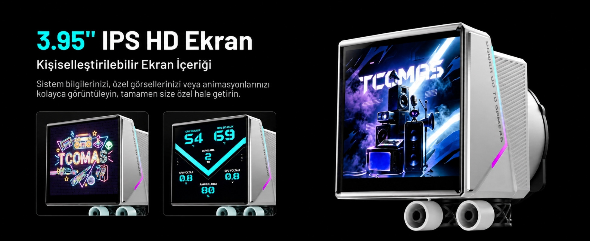 TCOMAS Angl 360mm AM5/LGA1851 Uyumlu Beyaz Sıvı Soğutucu