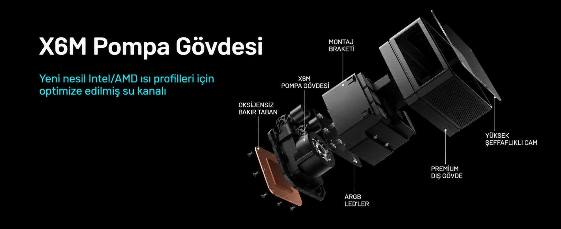 TCOMAS Cube 360mm AM5/LGA1851 Uyumlu Siyah Sıvı Soğutucu